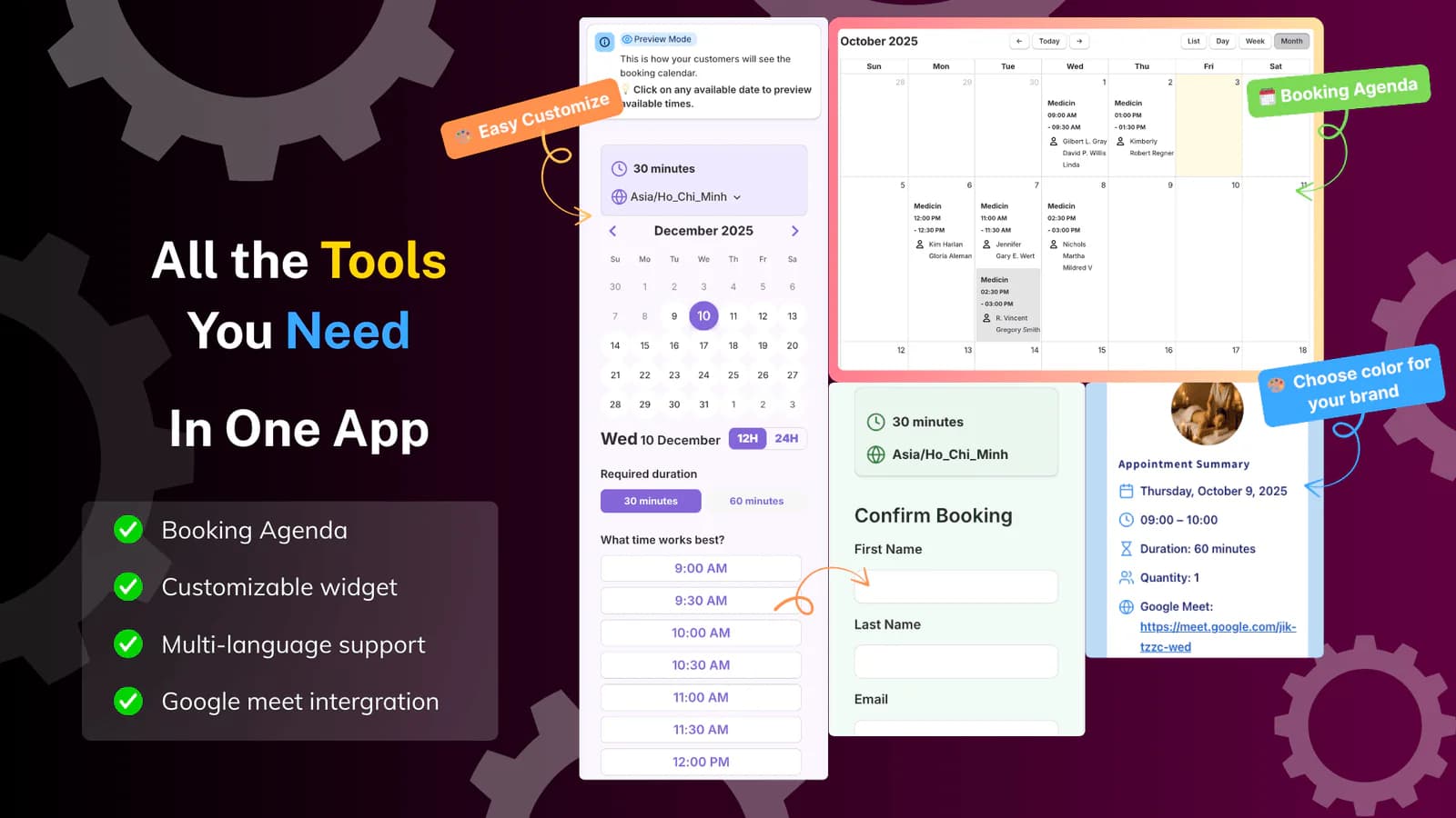 Agenda and appointment tracking